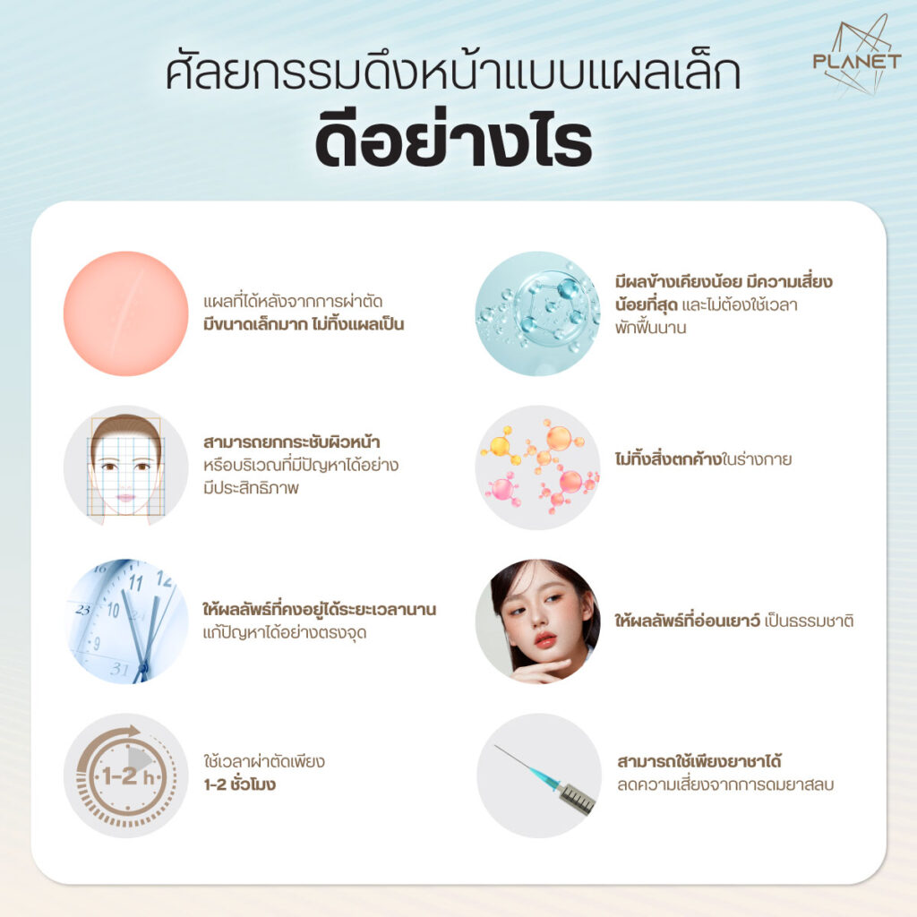 ศัลยกรรมดึงหน้าแผลเล็ก ดีอย่างไร